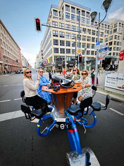 Beer Bike & Party Bike: Unforgettable Berlin City Tour incl. pickup - Pickup in Mitte and the 2 km rule (so you can skip the hunt)