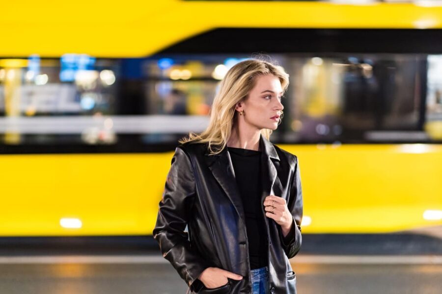 Berlin by Night: Private Photoshoot at Illuminated Cityscape - How the Photographer Helps You Look Like Yourself