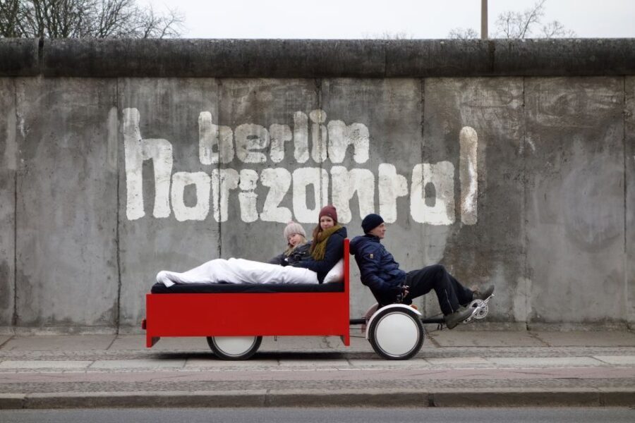 Berlin: City Sightseeing Tour in a Unique BedBike - Starting in front of the TV Tower: where the ride begins and the timing game starts