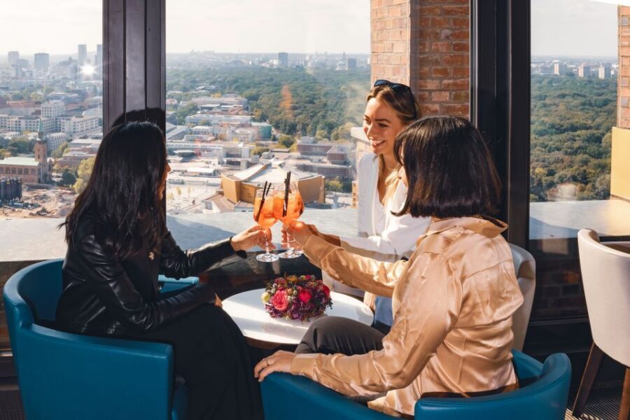 Berlin: Combo-Ticket for Panoramapunkt with Crémant at Café - The 20-Second, 100-Meter Lift: Europe’s Fastest Elevator Moment