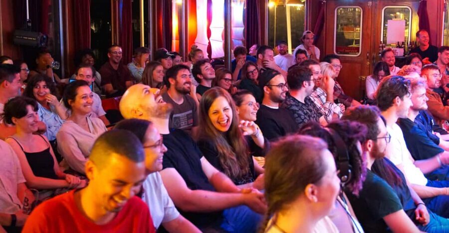 Berlin: Eastern European Comedy Special Ticket and Free Shot - The evening flow: doors, the host, the free shot, and bar time