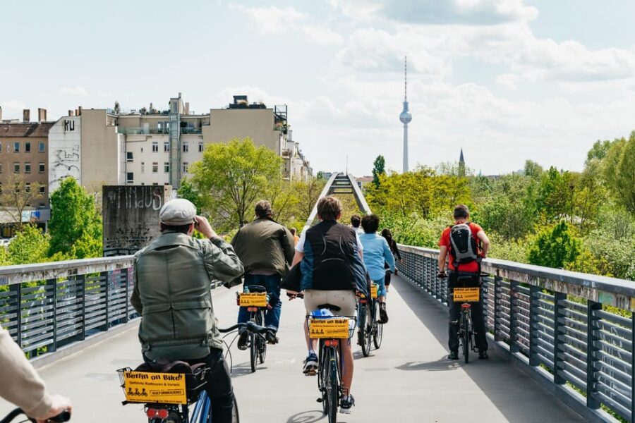 Berlin: Green City Guided Bike Tour - Entering Berlin through the Kulturbrauerei meetup