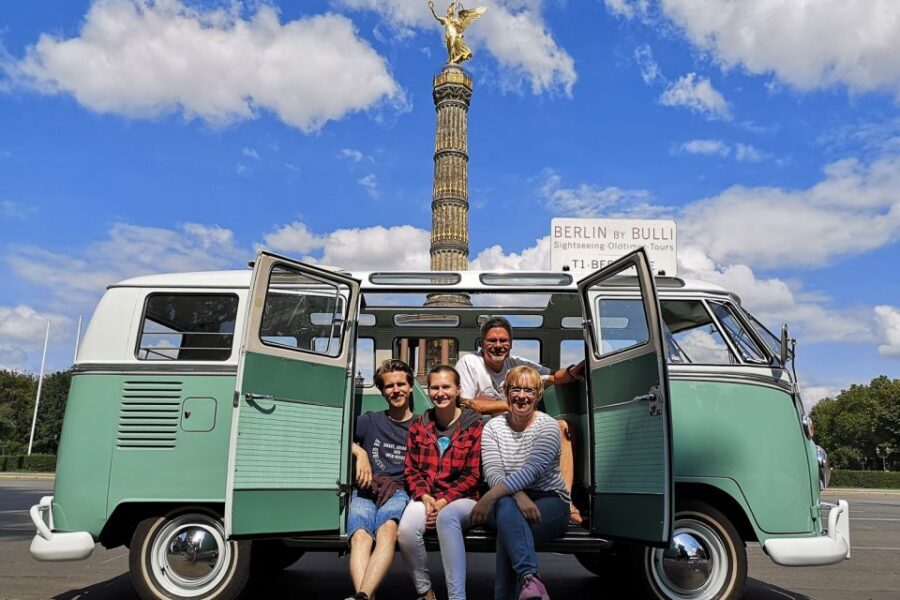 Berlin: Sightseeing Tour in Classic Volkswagen T1 Samba Bus - Back toward the skyline: City Palace, TV Tower, and the final views